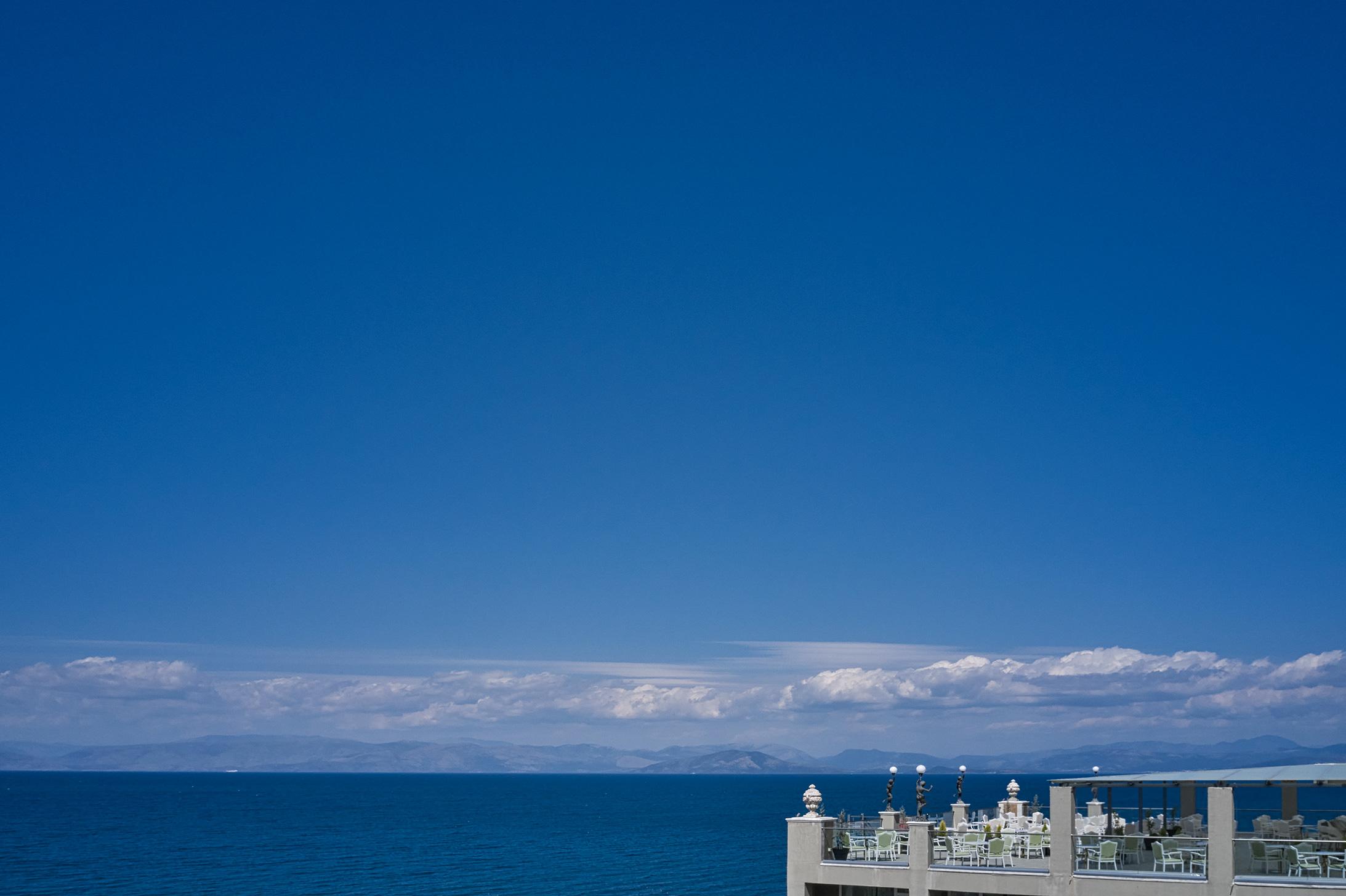 Kairaba Mythos Palace - Adults Only Kouspades Exterior photo View of the Mediterranean Sea from the hotel