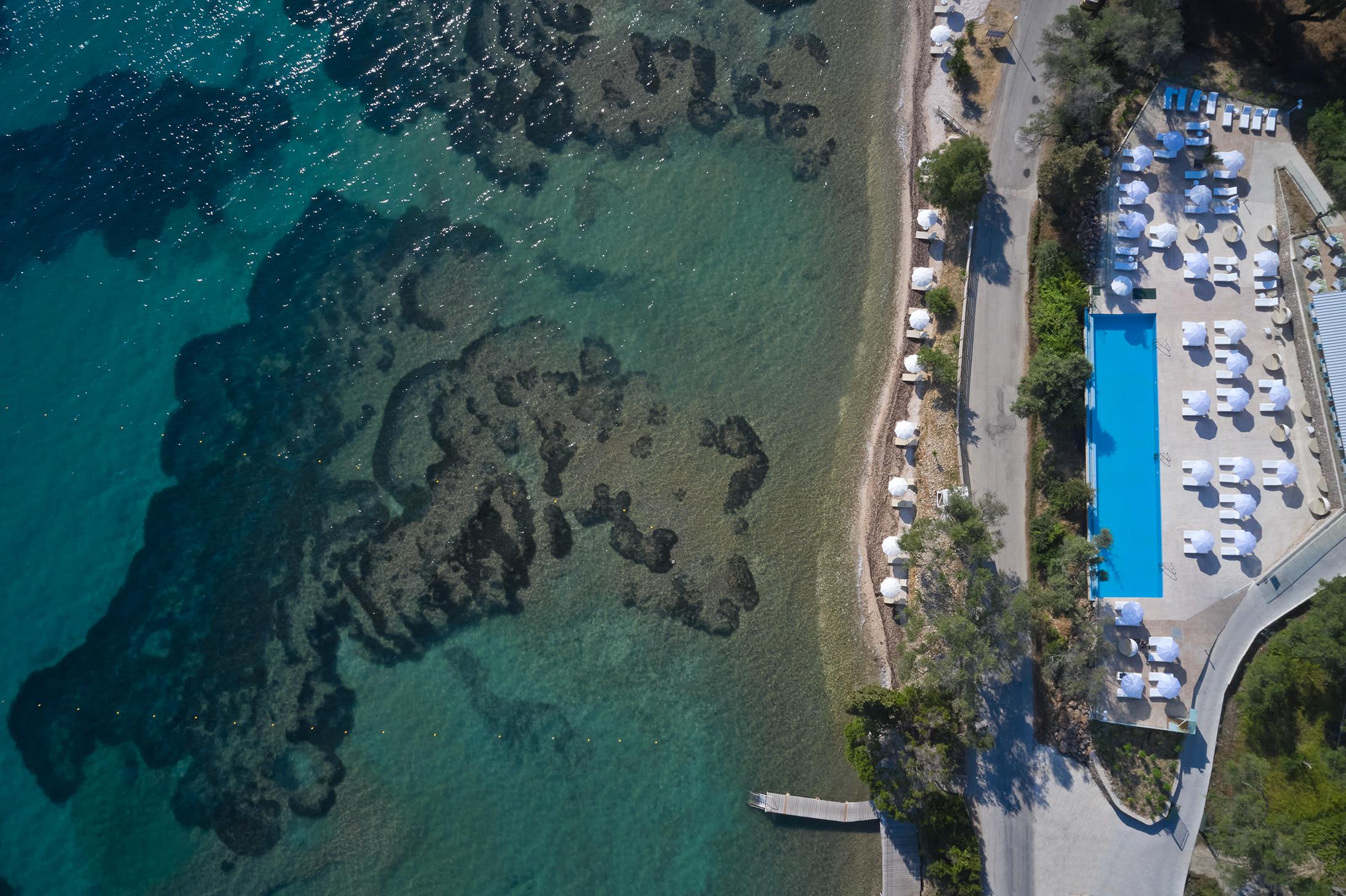 Kairaba Mythos Palace - Adults Only Kouspades Exterior photo Aerial view of the bay